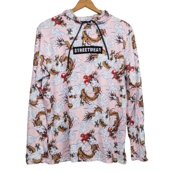 Original Gravity Streetwear Dragon Allover Print Shirt Mens Size Large - Picture 1 of 6